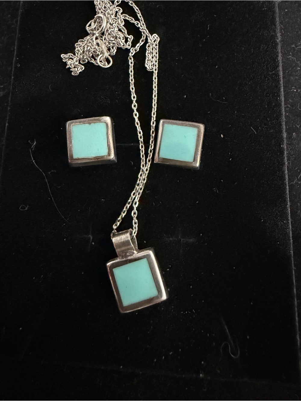 MEXICO ATI Sterling silver turquoise set